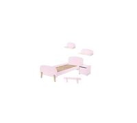 Vipack Kiddy Lit Et Sommier + Chevet 1 Porte + Etagere 45cm + Etagre 65cm + Barrire De Scurit