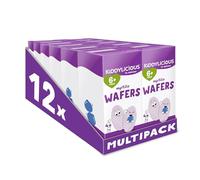 Kiddylicious Wafers Myrtille I Dès 6 Mois I Sans Gluten & Sans Lait I 12 Packs de 16g (4 Sachets de 4g) | 192g