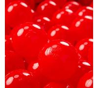 KiddyMoon 100 ∅ 7Cm Balles Colorées Plastique pour Piscine Enfant Bébé Fabriqué en EU, Rouge