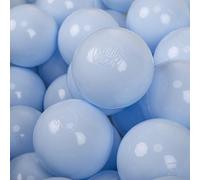 KiddyMoon 100 Balles/7Cm Balles Colorées Plastique pour Piscine Enfant Bébé Fabriqué en EU, Bleu Pastel