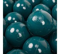 KiddyMoon 100 Balles/7Cm Balles Colorées Plastique pour Piscine Enfant Bébé Fabriqué en EU, Turquoise Foncé