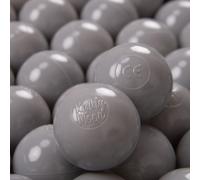 KiddyMoon 1200 ∅ 6 cm Boules pour enfants pour jouer dans le bain Boules en plastique pour enfants fabriquées dans l'UE, grises
