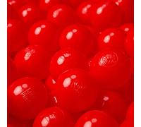 KiddyMoon 1200/6Cm ∅ Balles Colorées Plastique pour Piscine Enfant Bébé Fabriqué en EU, Rouge