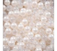 KiddyMoon 1200/6cm Boules pour enfants pour jouer dans le bain Boules en plastique pour enfants fabriquées dans l'UE, nacrées/transparentes