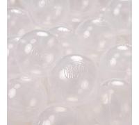 KiddyMoon 200/6Cm ∅ Balles Colorées Plastique pour Piscine Enfant Bébé Fabriqué en EU, Transparent