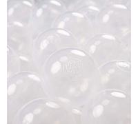 KiddyMoon 200 ∅ 7Cm Balles Colorées Plastique pour Piscine Enfant Bébé Fabriqué en EU, Transparent