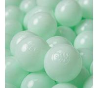 KiddyMoon 300/6Cm ∅ Balles Colorées Plastique pour Piscine Enfant Bébé Fabriqué en EU, Menthe