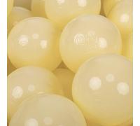 KiddyMoon 50 Balles/7Cm Balles Colorées Plastique pour Piscine Enfant Bébé Fabriqué en EU, Jaune Pastel