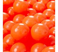 KiddyMoon 500 ∅ 6 cm Boules pour enfants pour jouer dans le bain Boules en plastique pour enfants fabriquées dans l'UE, orange