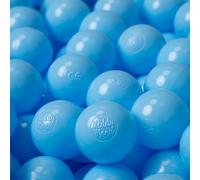 KiddyMoon 500 ∅ 6 cm Boules pour enfants pour jouer dans le bain Boules en plastique pour enfants fabriquées dans l'UE, bleu ciel