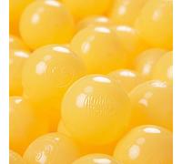 KiddyMoon 500/6Cm ∅ Balles Colorées Plastique pour Piscine Enfant Bébé Fabriqué en EU, Jaune