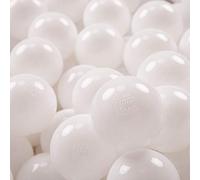 KiddyMoon 700 ∅ 7Cm Balles Colorées Plastique pour Piscine Enfant Bébé Fabriqué en EU, Blanc