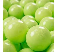 KiddyMoon 700 ∅ 7Cm Balles Colorées Plastique pour Piscine Enfant Bébé Fabriqué en EU, Vert Clair