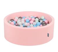 KiddyMoon 90x30cm/300 balles ∅ 7cm balles rondes en mousse pour enfants fabriqué en UE, Rose : Perle/Rose/Baby Blue/Mint/Argent