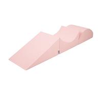 KiddyMoon Aire De Jeux en Mousse pour Enfants, Élément Pente/Rampe/Semi-Roulea, Rose