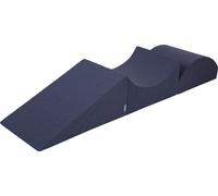 KiddyMoon Aire de jeux en mousse souple pour enfants avec obstacles souples, fabriqué dans l'UE, Element Wedge/Ramp/Half Shaft, Bleu foncé