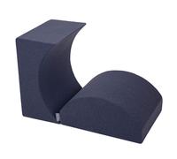 KiddyMoon Aire de jeux en mousse souple pour enfants avec obstacles souples, fabriqué dans l'UE, Element Ramp/Klin, Bleu foncé