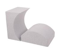 KiddyMoon Aire de jeux en mousse souple pour enfants avec obstacles souples, fabriqué dans l'UE, Element Ramp/Klin, Gris clair