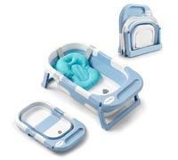 KiddyMoon Baignoire Pliable Bébé avec Coussin