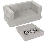KiddyMoon Canapé en Mousse pour Enfants avec 100 Balles/7Cm pour Chambre d'enfant Léger Modulable Confortable Housse Amovible Parfait pour Jouer Lire Et Se Détendre