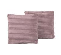 KiddyMoon Coussin Carré 30X30 Cm Lot De 2 en Polyester avec Garnissage en Mousse Design Élégant pour Canapé Fauteuil Ou Lit Facile À Entretenir Doux Et Durable, Violet