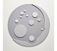 KiddyMoon Décoration murale Sculptures murales 3D Accessoires pour chambres d'enfants Fabriqué en MDF Décoration murale pour enfants Décoration ludique Montessori Motif lune, gris