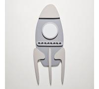 KiddyMoon Décoration murale Sculptures murales en 3D Accessoires pour chambre d'enfant Fabriqué en MDF Décoration murale pour enfants Montessori Décoration ludique Motif fusée, gris