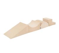 KiddyMoon Element Pente/Rampe/Semi-Rouleau/Marches Velvet Aire De Jeux en Mousse pour Enfants, Beige Sableux