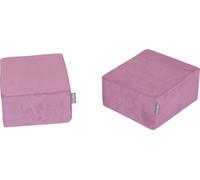 KiddyMoon Ensemble de deux poufs souples pour enfants Coussin d'assise léger et polyvalent Tissu côtelé Housse amovible Parfait pour jouer et se détendre, Violet