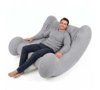 KiddyMoon Fauteuil À Bascule Gonflable À Bascule pour L'intérieur Et L'extérieur avec Poignées Et Pompe, Gris,L