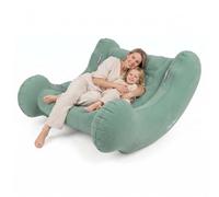 KiddyMoon Fauteuil À Bascule Gonflable À Bascule pour L'intérieur Et L'extérieur avec Poignées Et Pompe, Sauge,L