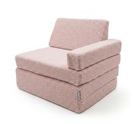 KiddyMoon Fauteuil Enfant Et Housse Teddy, Fauteuil pour Enfants d'enfants Matelas Pliable Matelas, Rose,Fauteuil