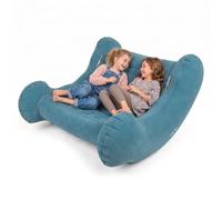 KiddyMoon Fauteuil Sensoriel Gonflable À Bascule Enfant avec Poignées Et Pompe, Bleu Clair,L