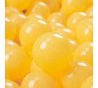 KiddyMoon Kids 100 ∅ 7 cm Boules de jeu pour enfants Boules de bain en plastique EU, Jaune