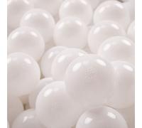 KiddyMoon Kids 100 ∅ 7 cm Play Ball Balls for Kids Plastic Bath Balls EU, White