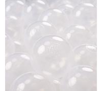 KiddyMoon Kids 50 ∅ 7 cm Play Ball Balls for Kids Plastic Bath Balls EU, Transparent