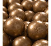 KiddyMoon Kids 700 ∅ 7 cm Play Ball Balls for Kids Plastic Bath Balls EU, Gold