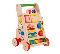 KiddyMoon Marcheur en bois pour bébé Marcheur amusant pour apprendre à marcher, jouet en bois multifonctionnel pour les tout-petits Jouet Montessori, WK-002, multicolore