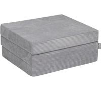 KiddyMoon Matelas Enfant Pliable en Mousse Matelas Pouf pour Tout-Petits, Chambre d'enfant, Gris Foncé