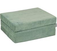 KiddyMoon Matelas Enfant Pliable en Mousse Matelas Pouf pour Tout-Petits, Chambre d'enfant, Vert