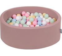 KiddyMoon piscine à balles 90X30cm/300 balles ? 7Cm balles pour les bébés à jouer dans le bain, fabriqué en UE, Erika Couleurs : bleu pastel/jaune pastel/blanc/mint/rose poudré