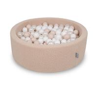 KiddyMoon Piscine À Balles Boules 7 Cm pour Un Remplissage Plus Généreux pour Bébés Au Housse Teddy, Convient Dès 8 Mois