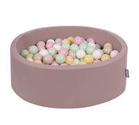 KiddyMoon Piscine À Balles pour Bébé Rond 90X30cm/200 Balles 7Cm Fosses À Boules Jouet Enfant, Béruée: Beige Pastel/Jaune Pastel/Blanc/Menthe/Rose Poudre