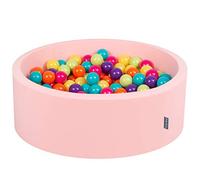 KiddyMoon Piscine À Balles pour Bébé Rond 90X30cm/200 Balles 7Cm Fosses À Boules Jouet Enfant, Rose:Vert Clair/Jaune/Turq/Orange/R.Foncé/Violet