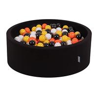 KiddyMoon Piscine À Balles pour Bébé Rond 90X30cm/200 Balles 7Cm Fosses À Boules Jouet Enfant, Toucan: Noir/Blanc/Orange/Jaune