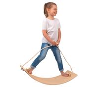 KiddyMoon Planche d'équilibre en bois pour enfants Planche à bascule en bois Jouet Montessori pour enfants Planche d'équilibre pour enfants Jouets en bois Planche à bascule 80x30cm, Beige