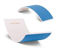 KiddyMoon Planche D'équilibre Pour Enfants Planche À Balancer Montessori, Blanc/Bleu Felt