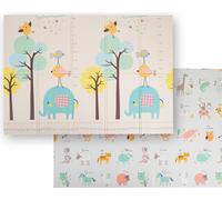 KiddyMoon Tapis de jeu pour bébé Tapis double face pour marcher à quatre pattes Tapis en mousse pour enfants Motifs adaptés à l'enfant Aire de jeux Développement Plus confortable Idéal Pour l'intérieu