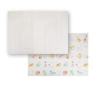 KiddyMoon Tapis De Jeu Pour Enfant Bébé Tapis Mousse Tapis De Sol Tapis D'éveilbebe Reversible Stimulation De L'imagination Pliable Pour L'intérieur Et L'extérieur 150X200x1cm, Beige-Rayures