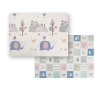 KiddyMoon Tapis De Jeu Pour Enfant Bébé Tapis Mousse Tapis De Sol Tapis D'éveilbebe Reversible Stimulation De L'imagination Pliable Pour L'intérieur Et L'extérieur 150X200x1cm, Gris
